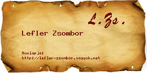 Lefler Zsombor névjegykártya